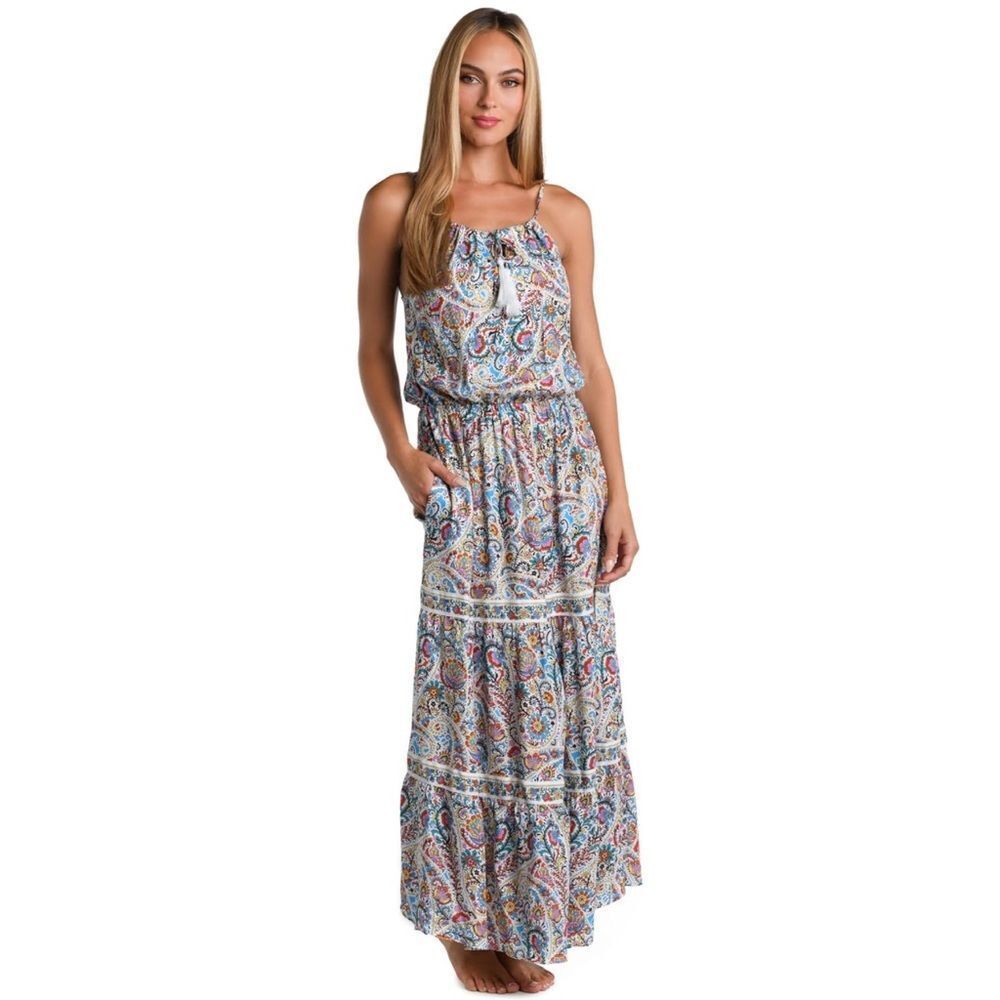 Sunshine 79 Women's Standard Midi Dress Swimsuit Cover Up, Multi//Glam Paisley